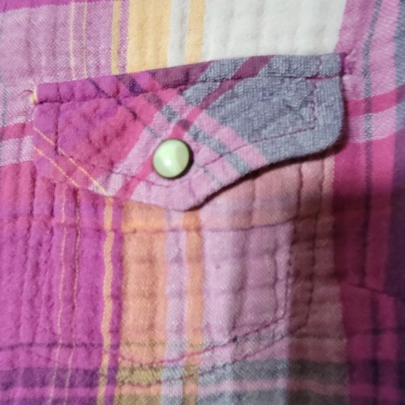 👚LOT OF 2! COMFY Plaid Overshirts Womens Small - Picture 5 of 12